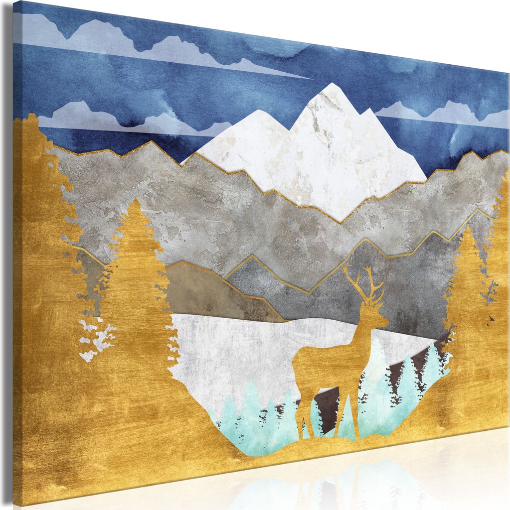 Vlies Leinwandbild - Golden Land (1 Part) Wide 30x20 cm Tiere g-A-0370-b-a
