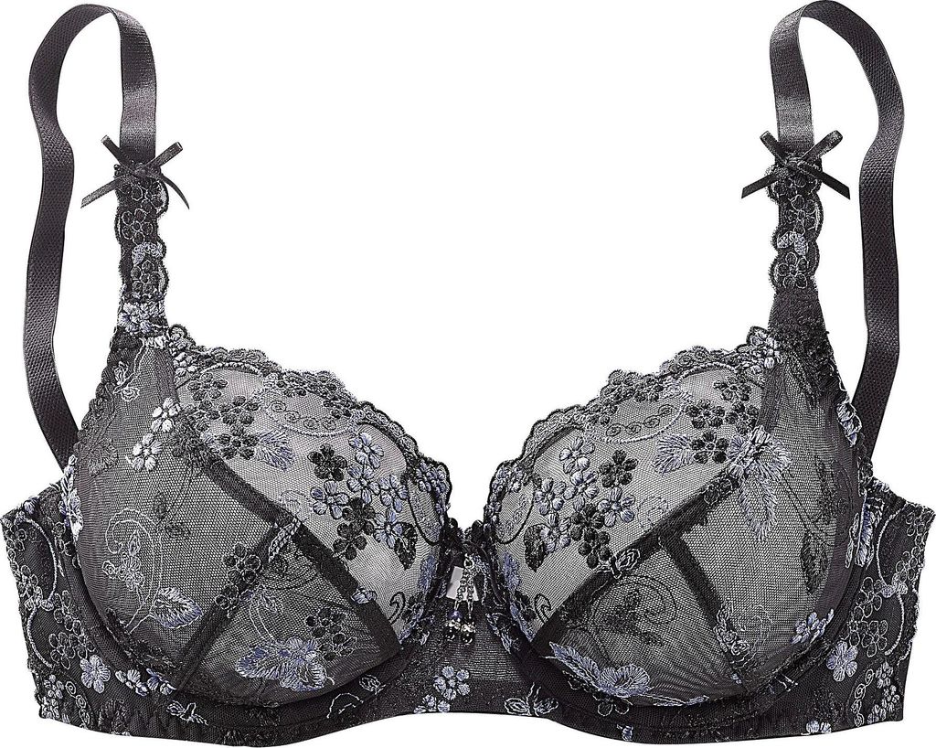 LASCANA Bügel-BH blau-schwarz Größe 105 Cup F