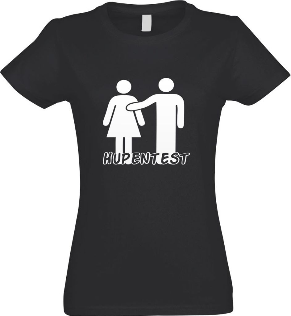 Kiwistar - T-Shirt tailliert - Damen - Graphit - Hupentest - mit Motiv Bedruckt - Funshirt Design - Sport - Freizeit - Damen - XXL