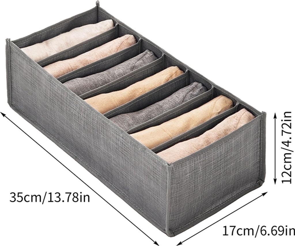 7-Gitter Schubladen-Organizer 5er set faltbarer Produktbild 6