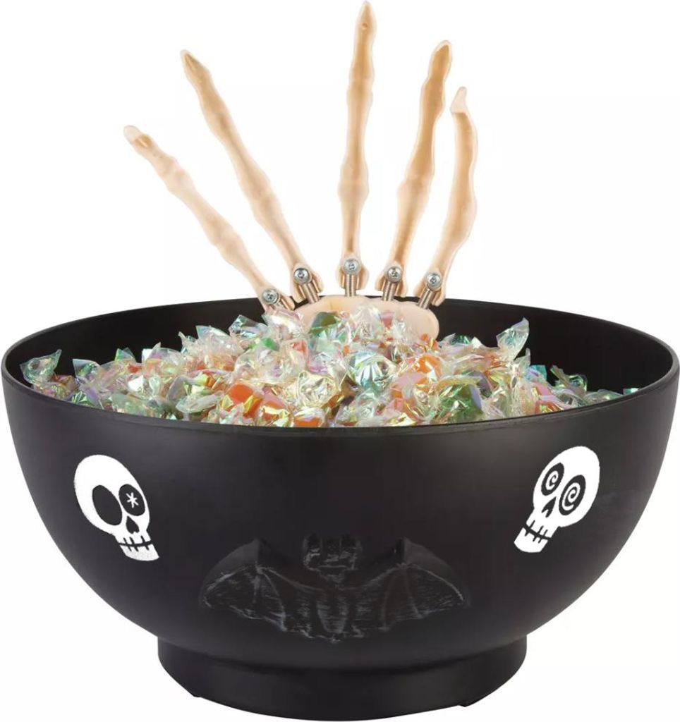 Scarry Bonbonschüssel mit sich bewegender Skeleton Hand Produktbild 