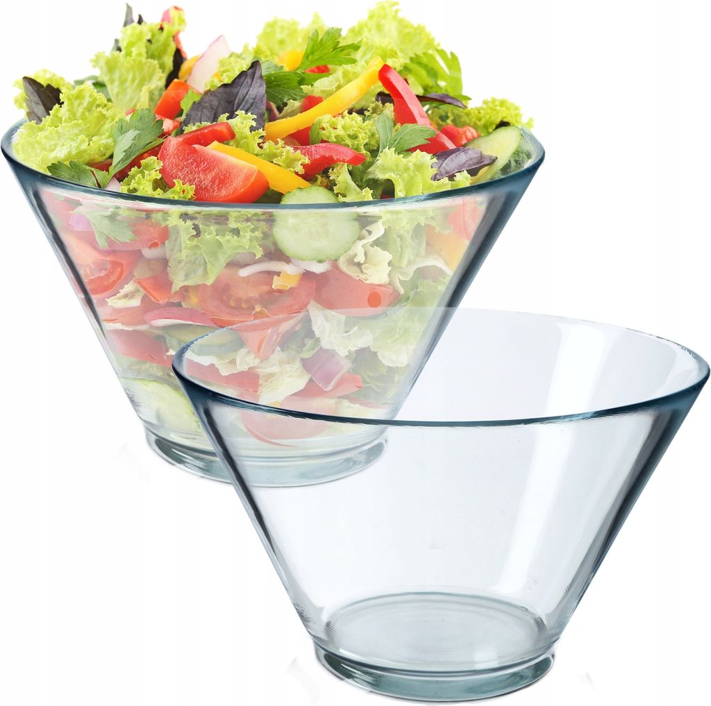 KADAX Salatschüssel, 16,6cm Schüssel, Spülmaschinenfeste Salatschale, Glasschale 2 Stück