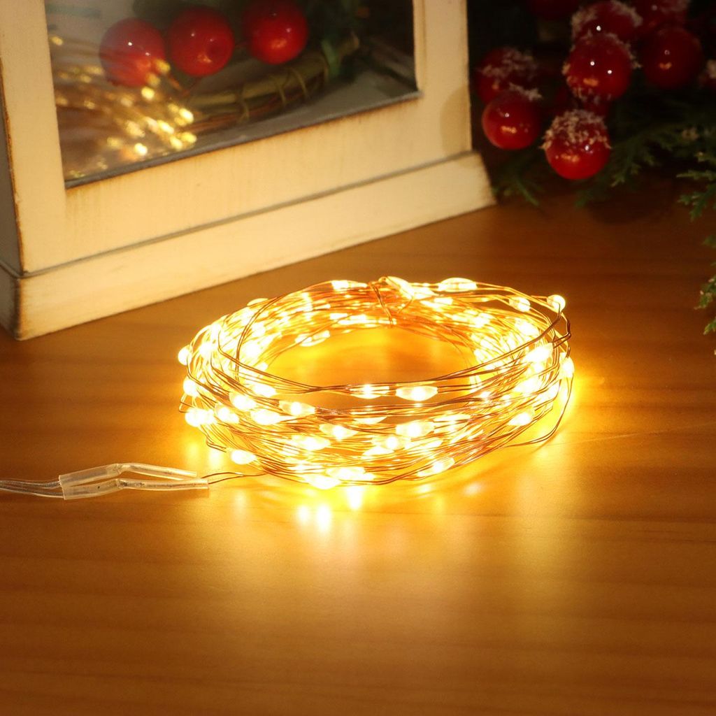 LED-Micro-Lichterkette 5m – 100 warmweisse LEDs, Produktbild 