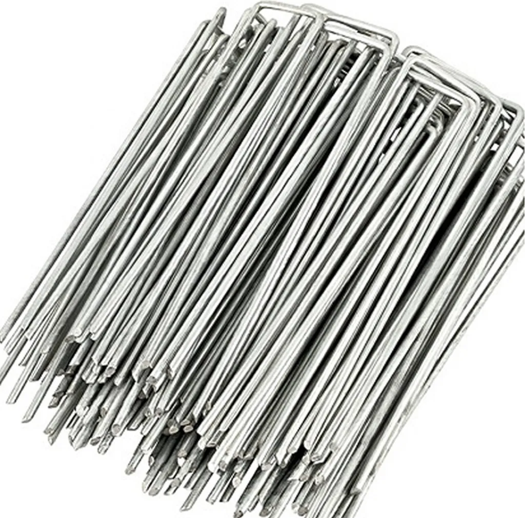 Agrafes de sol anti-vent pour jardin - 50 Piquets en U 15 cm pour vos toiles