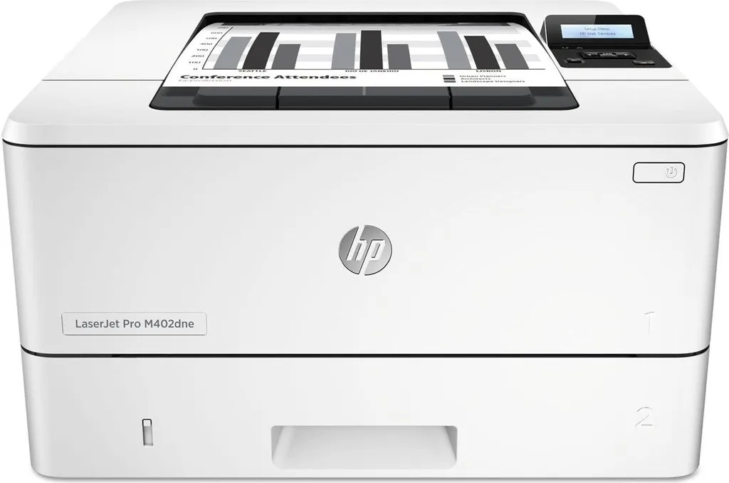 Stampante laser HP LaserJet Pro M402dne C5J91A#B19 (Stampante, LAN, fronte/retro, JetIntelligence, Apple Airprint) bianco
