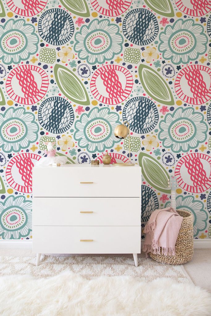 Coloray Fototapete 250x104 cm Vlies-Fototapete - Blumen hell