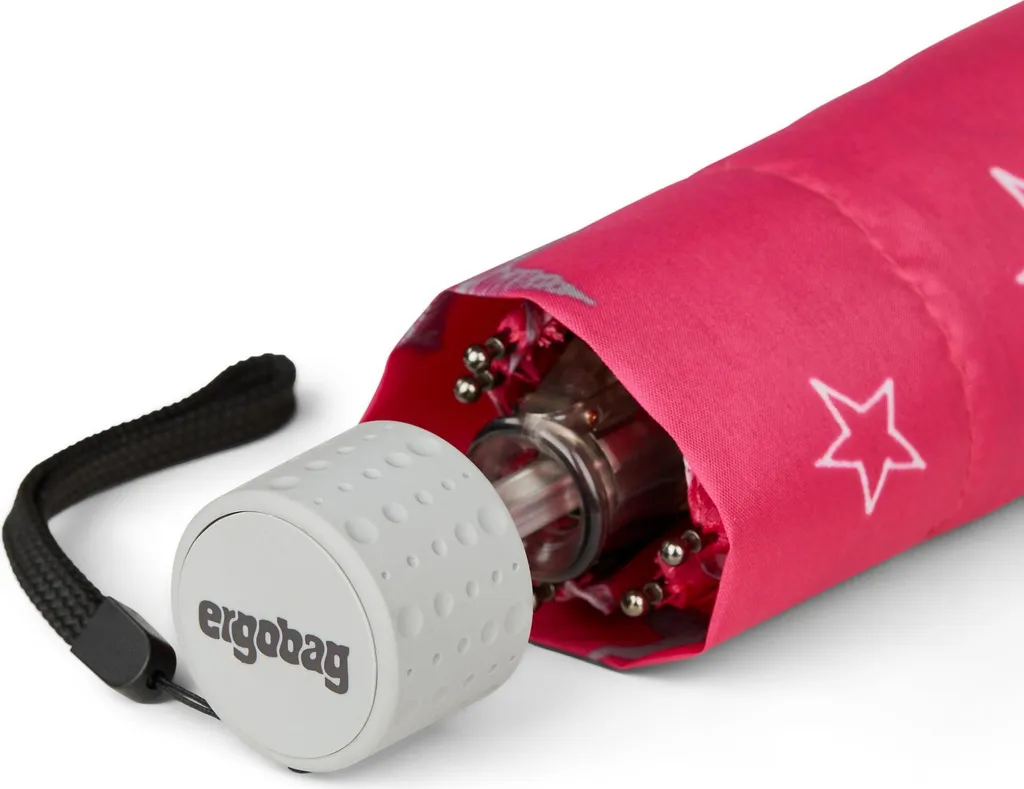Mini Ombrello Ergobag SternzauBär Rosa 21cm - Accessorio Riflettente - 3