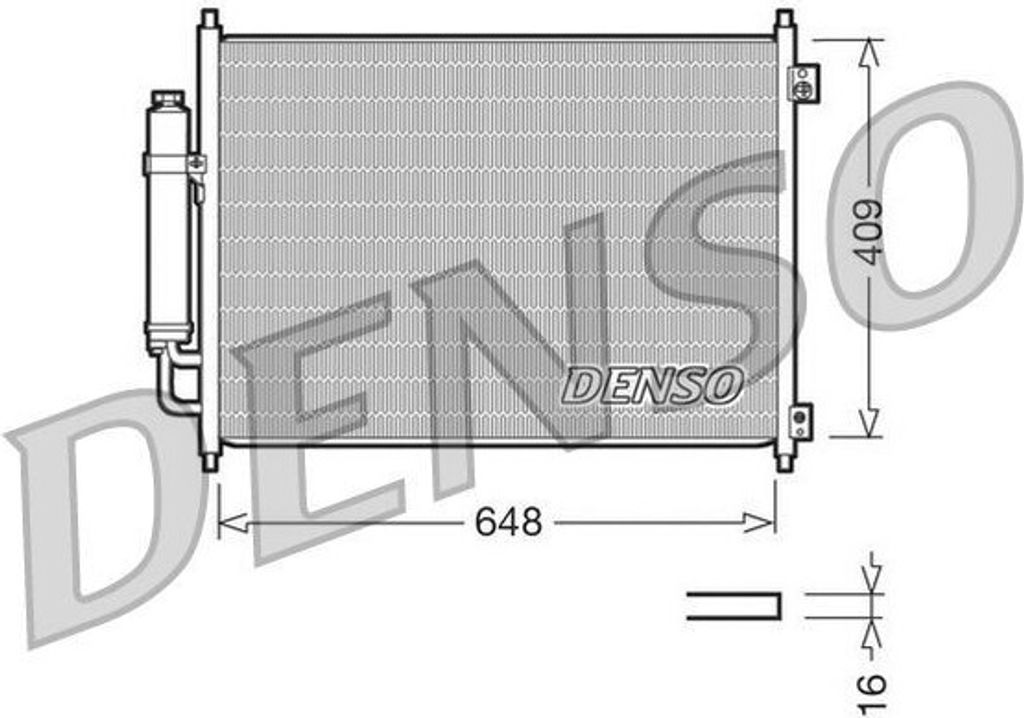 DENSO DCN46001 - OE 92100JG000 Klimakondensator mit Trockner für X-Trail (T31), X-Trail (T32)
