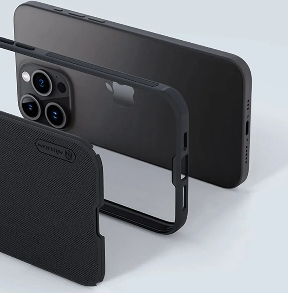 Custodia Nillkin iPhone 15 Pro Nero - Design Professionale e Sicuro - 9