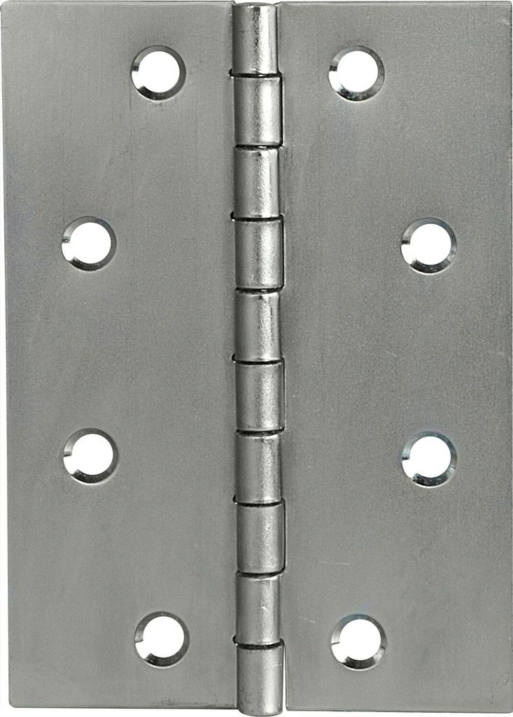 SCHMALE Scharnier DIN 7954 B halbbreit 100 x 72 mm, Edelstahl