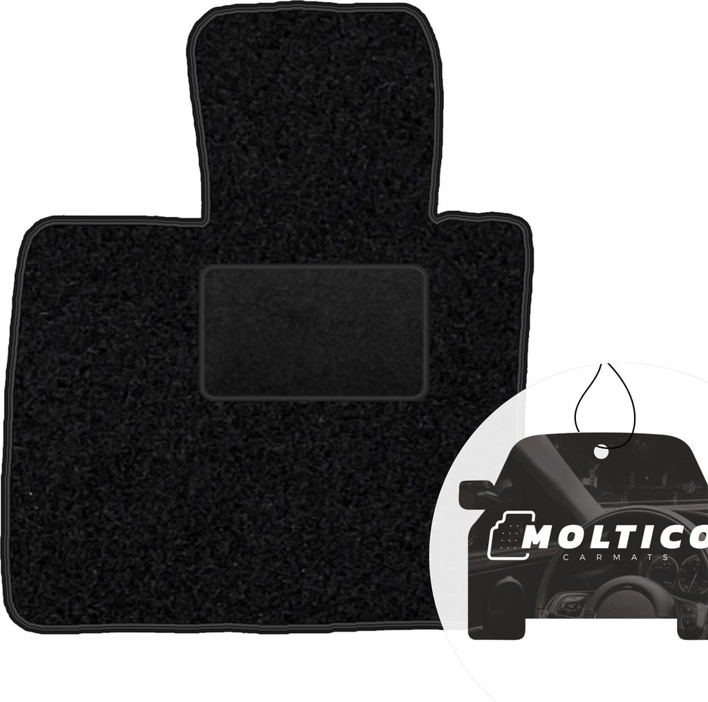 moto-MOLTICO Fahrer Fußmatte Auto Velours Fahrerseite Autoteppiche Schwarz Fahrermatte 1-teilig passend für BMW X5 II E70 X6 E71