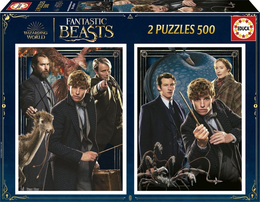 EDUCA Puzzle Fantastische Tiere 2x500 Teile