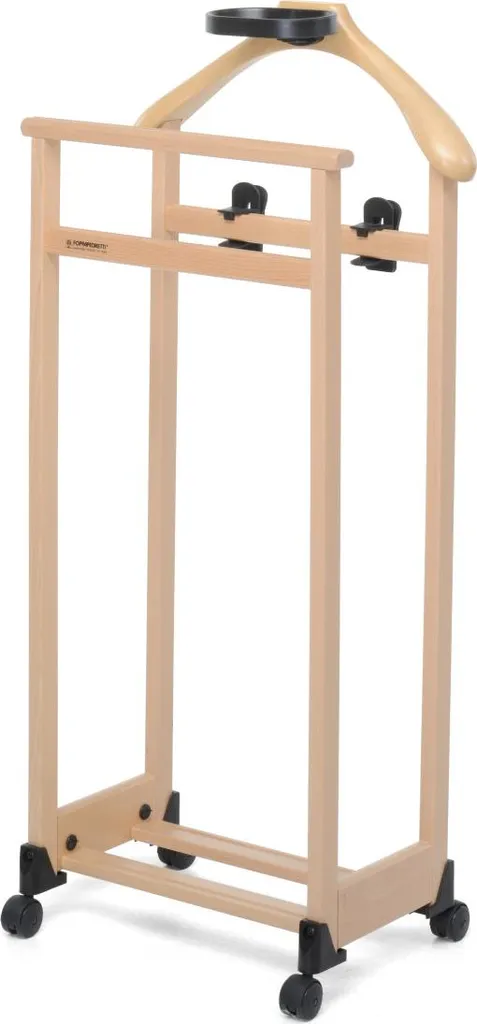 Valet de Chambre Double L'Indossatore Porte-Vêtements Mobile en Hêtre Pur