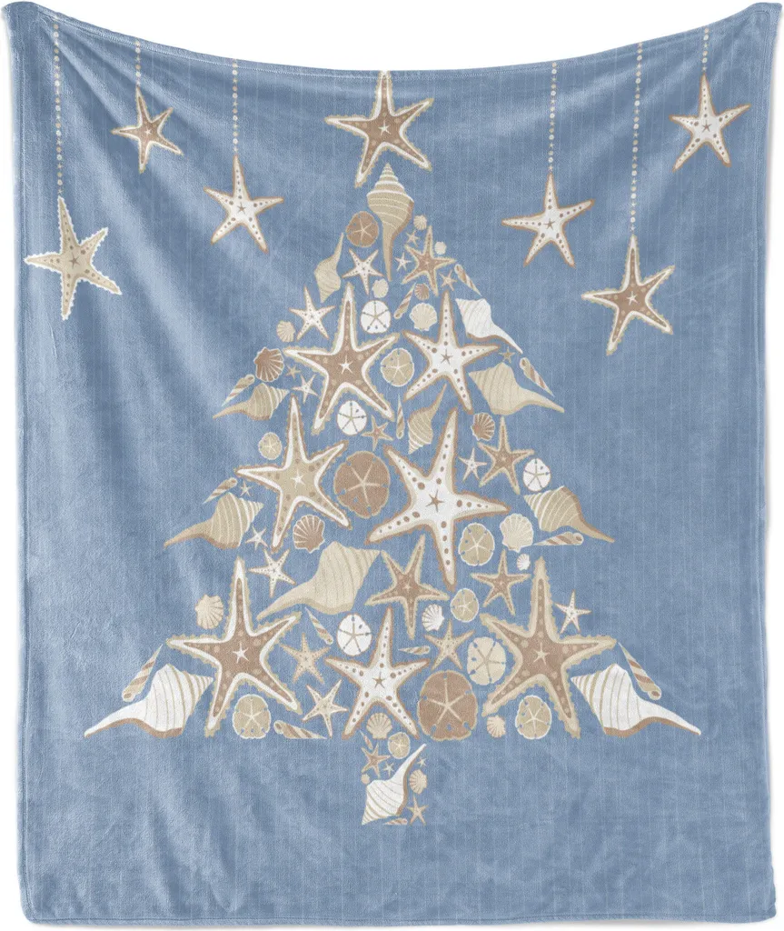 Coperta Natalizia Sea Life 175x230 cm - Flanella Calda ABAKUHAUS