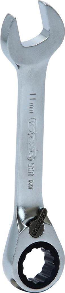 KS TOOLS 503.4634-E GEARplus Ratschenringmaulschlüssel, kurz, 11mm, auf Hänger