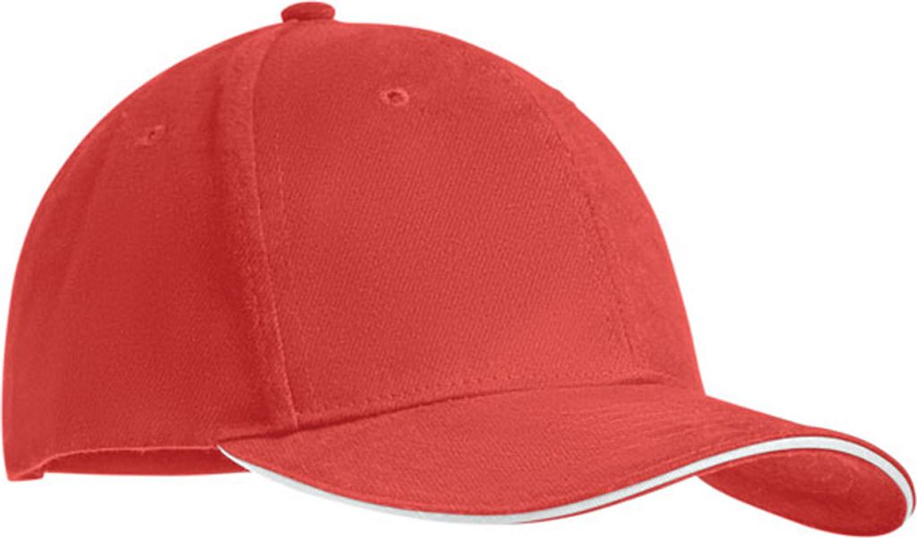 MidOcean - "Tekapo" Baseball-Mütze MO290 (Einheitsgröße) (Weiß/Rot)