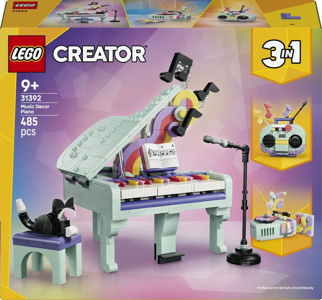 LEGO Creator 31392 3in1: Pianoforte Decorativo con Gatto, Immagine del prodotto 