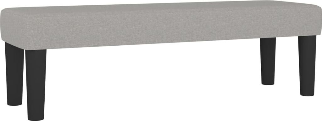 Sitzbank Hellgrau 100x30x30 cm Stoff