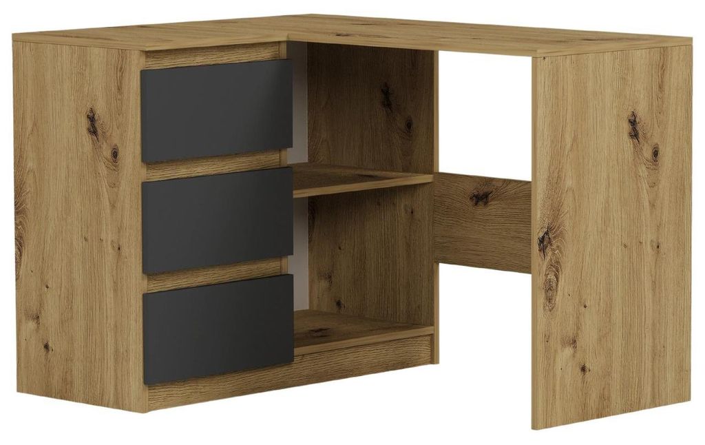 Schreibtisch - Eiche Artisan / Anthrazit - 112 x 87 x 76 cm - Modern N-4L