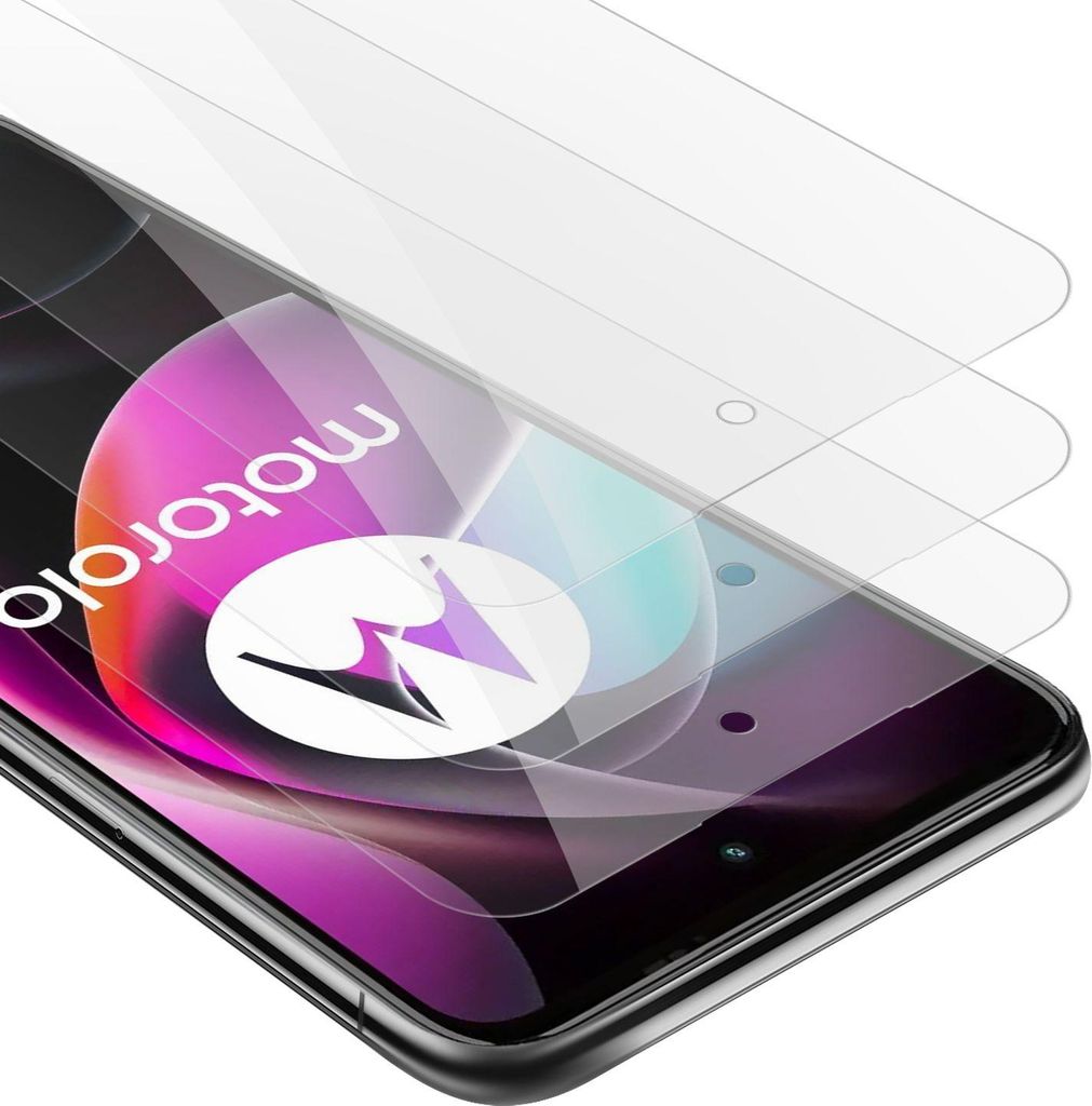 Cadorabo 3x Panzer Folie für Motorola MOTO G 5G 2022 Schutzfolie in Transparent Folie Tempered Display-Schutzglas