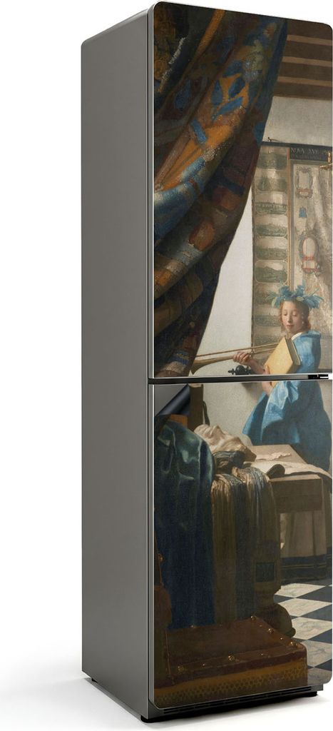 Allegorie der Malerei von Jan Vermeer – Magnetische Kühlschrank Abdeckung – Dekorfolie magnetisch Küche – Kühlschrank Magnet Deko – selb...