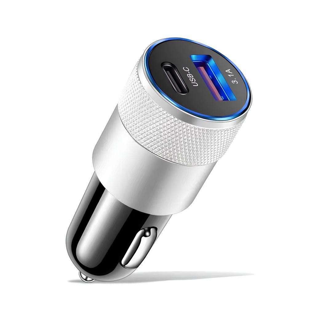 Auto Ladegerät USB-C & USB-A QC 3.1 KFZ Dual Ladeadapter Produktbild 