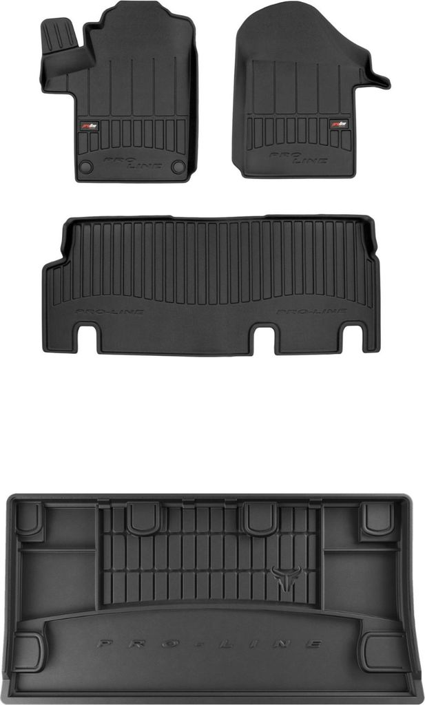 FROGUM Gummimatten Auto Fußmatten + Kofferraummatte für Mercedes Vito III ab 2014