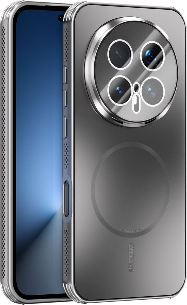 Matte PC TPU Hülle für Honor Magic8 Pro Magnetische Handyhülle mit Linsenabdeckung und Wärmeableitung Stoßstange Grau