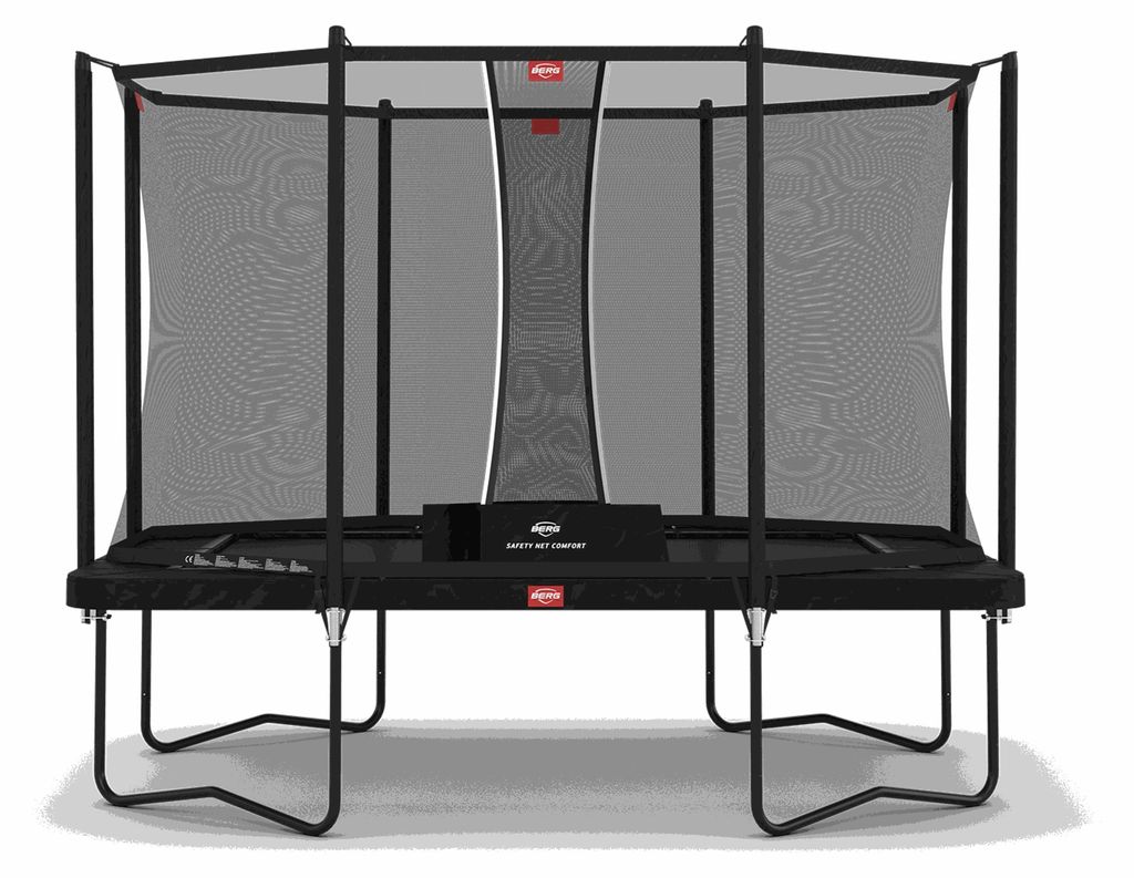 BERG Trampolin Ultim Favorit Regular 330 + Sicherheitsnetz Comfort Schwarz