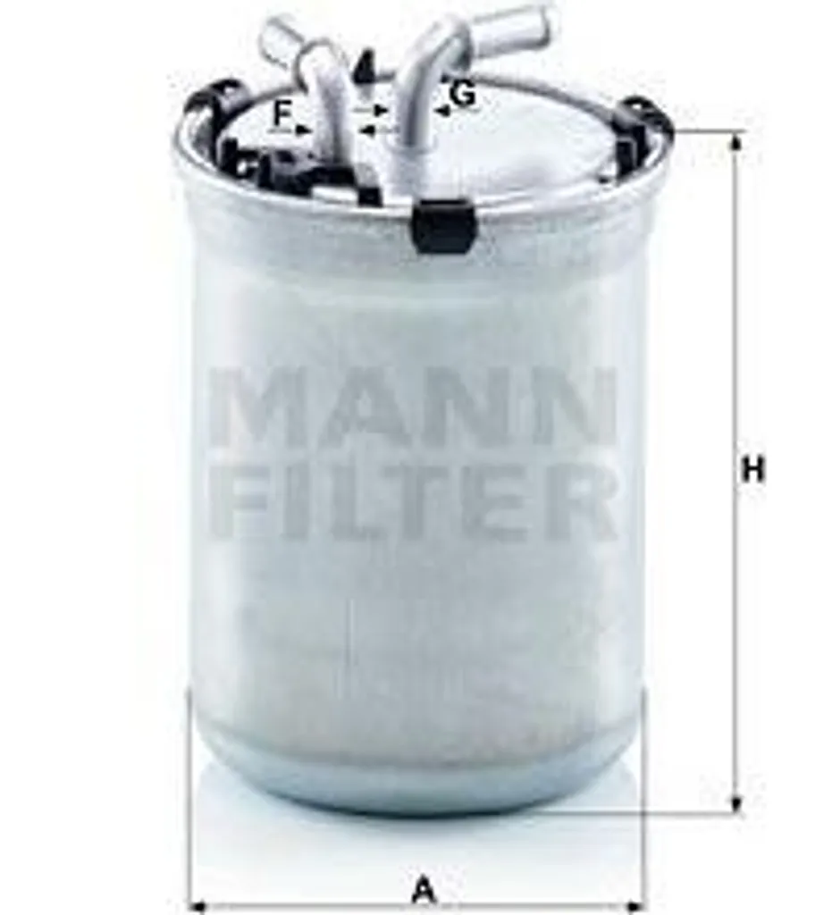 Filtre à carburant MANN-FILTER WK 823/2 pour Polo 6R et Ibiza 6L 6Q0127400F