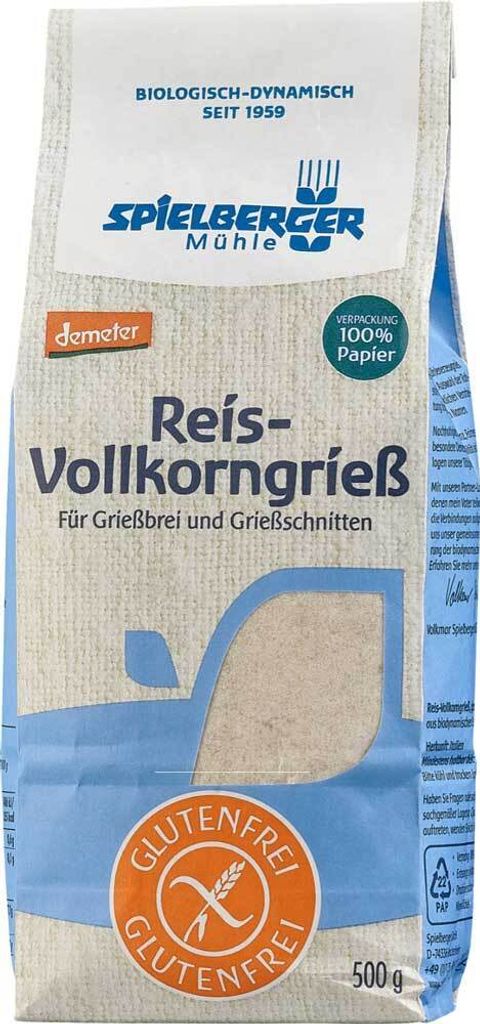 Spielberger Mühle Reisvollkorngrieß demeter 500g Produktbild 