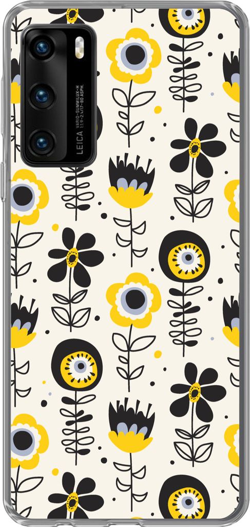 MuchoWow Handyhülle Schutzhülle Hülle für Telefoonhoesje Huawei P40 Mädchen - Blumen - Muster - Mädchen - Kinder - Kinder Silikon Softcase ...