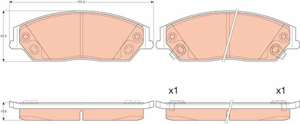 TRW Bremsbeläge Satz Vorne für TOYOTA Camry Limousine (V4) GDB3614