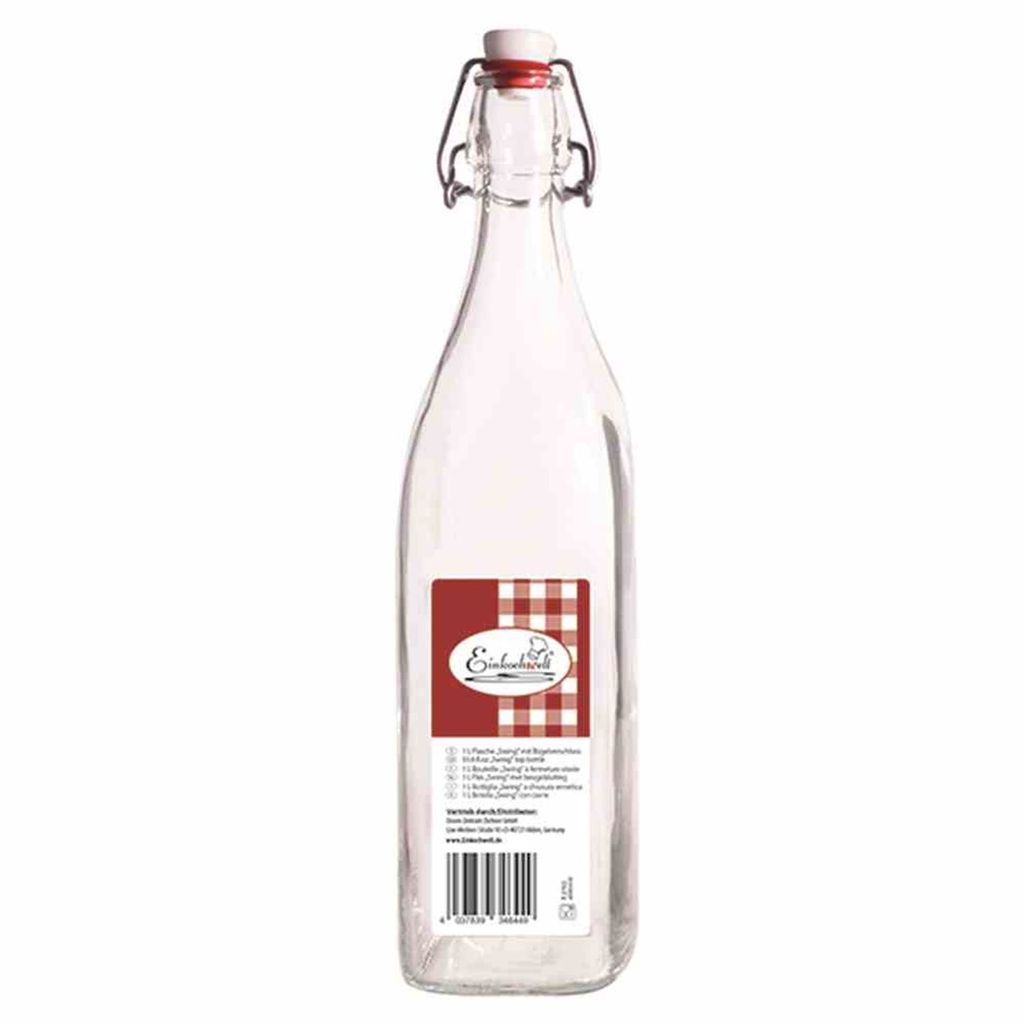 Dosen Zentrale Bügelflasche Swing Bott vierkant 1l Produktbild 