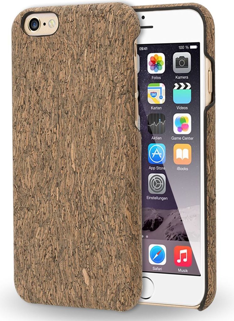 Apple iPhone 6 6s Kork Handy Hülle von NALIA, Holz Look Produktbild 