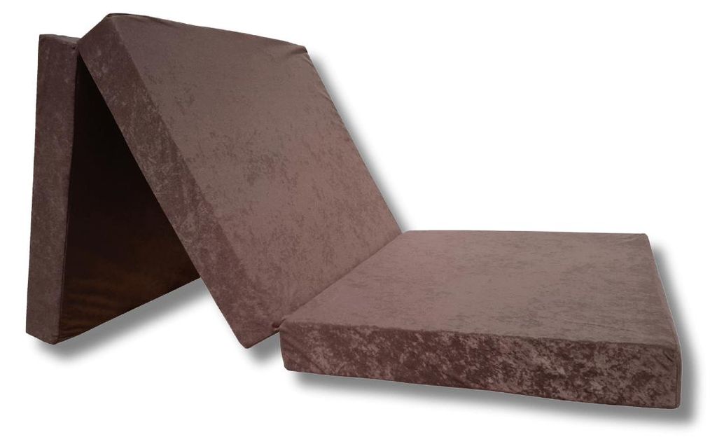 Natalia Spzoo vouwmatras 198x80x10 cm, bruin - 3-delig Productafbeelding 
