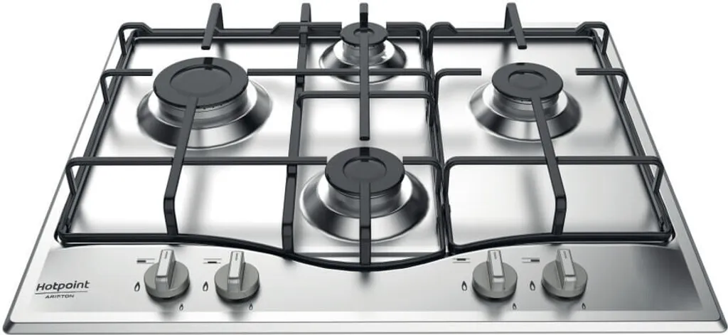 Plaque de Cuisson Gaz 4 Brûleurs Hotpoint pour Cuisine Familiale en Inox