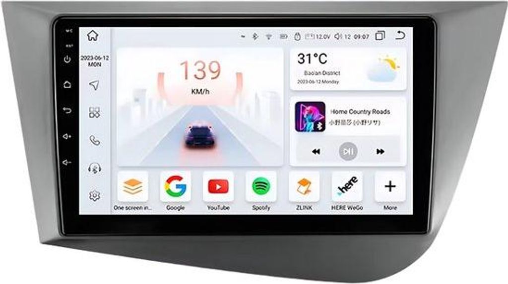 Autoradio mit Bluetooth und CarPlay für Seat Leon 2 Mk2 (2005–2012) – kompatibel mit Apple und Android – Stereoanlage mit Navigationssystem ...