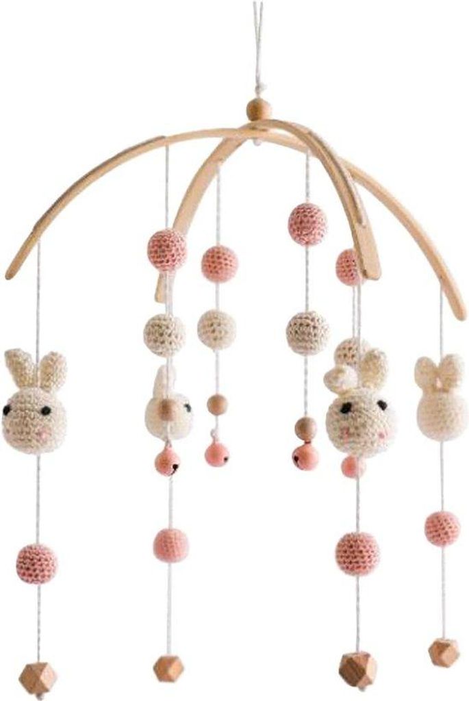 Baby mobiel voor meisjes en jongens - windgong decoratie voor babykamer - mobiel met bedbel hanger (A)