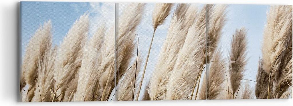 Bild auf Leinwand - Leinwandbild - 3 Teile - Stock Himmel Boho - 90x30cm - Wand Bild - Wanddeko - Wandbilder - Leinwanddruck - Bilder - Wanddekorat...