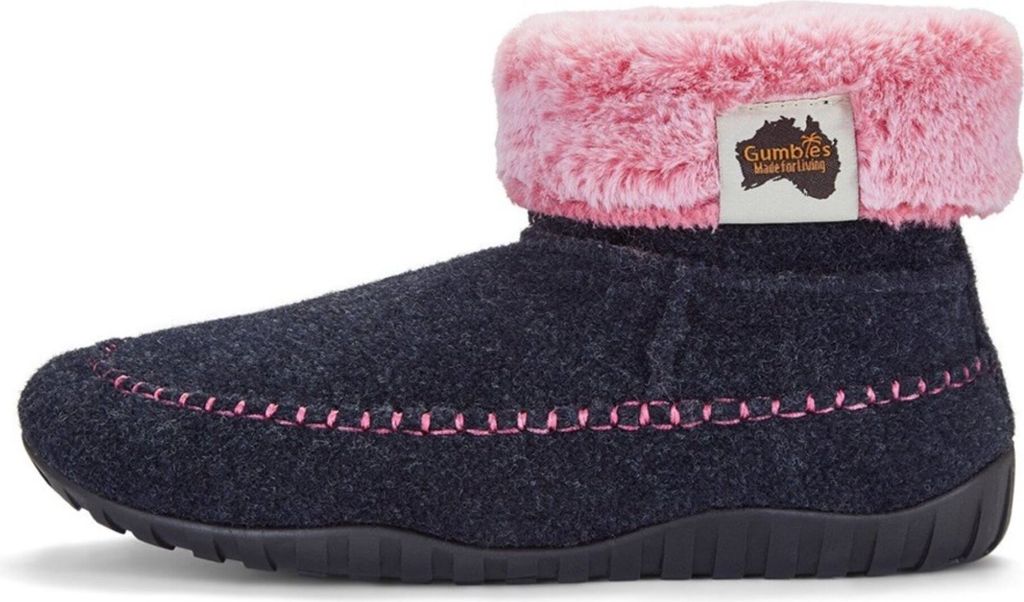 Warme Damen Hausschuhe Marineblau zum einfachen Hineinschlüpfen für den Winter