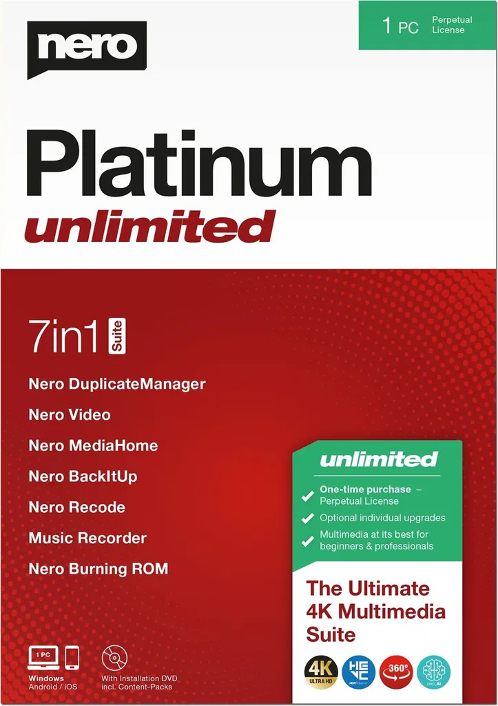 Nero Platinum Unlimited Suite 7-en-1 Multimédia Version CD-ROM - 2