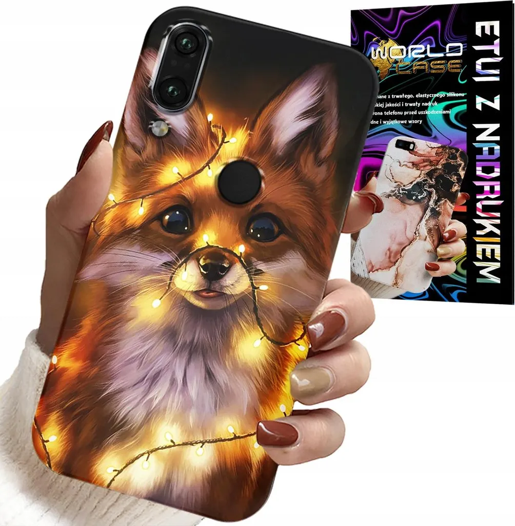 Idea Regalo Xiaomi Redmi Note 7: Cover Dolce Volpe + Vetro Inclusi