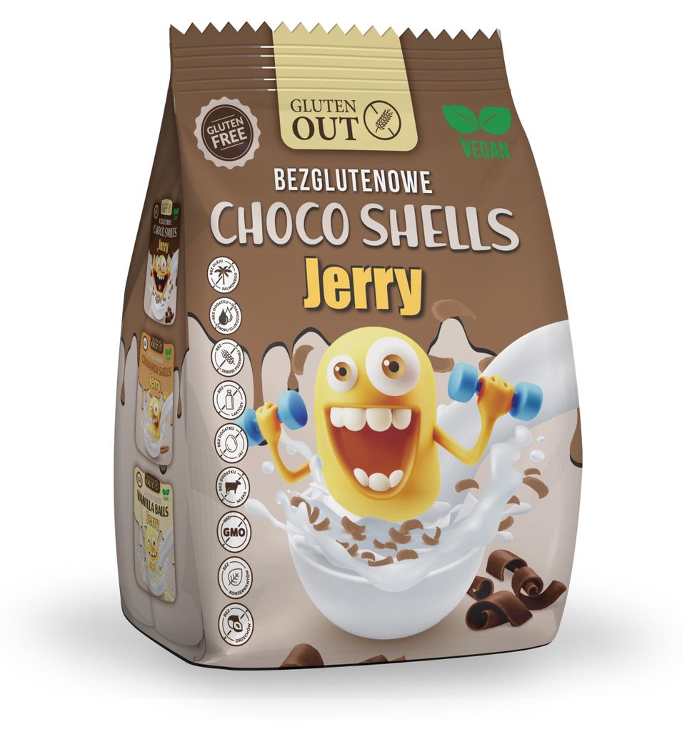Gluten Out Glutenfreie Schokoschalen Jerry 375 g Produktbild 