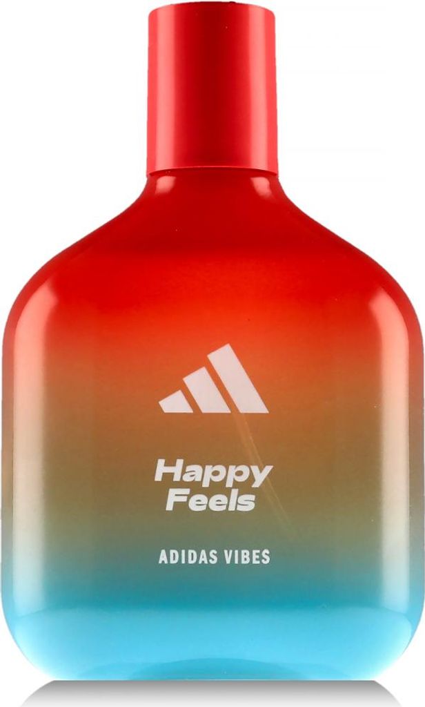 A perfume bottle with a gradient color scheme.