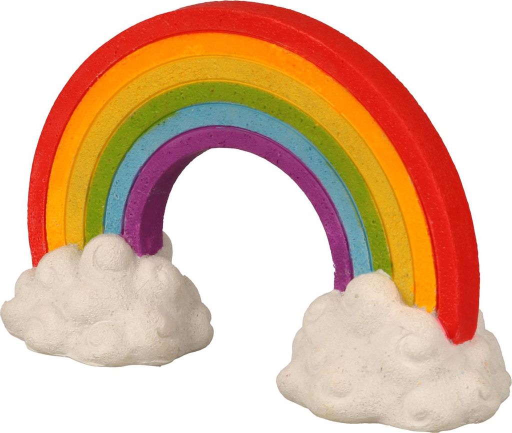 Aqua Della Aquariumdekoration Regenbogen leuchtend, Größe: S