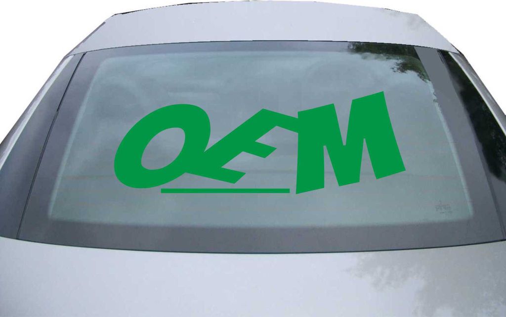 Indigos UG - Aufkleber Heckscheibe & Motorklappe DE7087 - grün - 600x211 mm - OEM - Auto Scheiben Fenster Heckklappe Tuning Racing JDM - Die cut