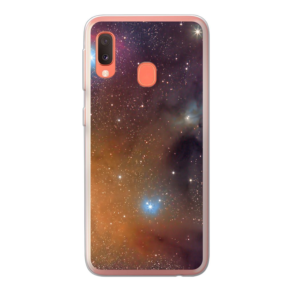 MuchoWow Handyhülle Schutzhülle Hülle für Samsung Galaxy A20e Universum - Sterne - Farben - Jungen - Mädchen - Kinder Silikon Softcase Handy...