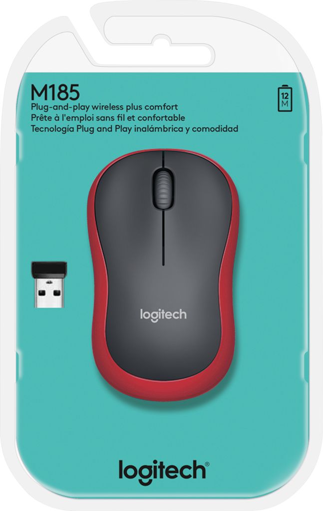 Logitech M185 souris sans fil, rouge Image du produit 