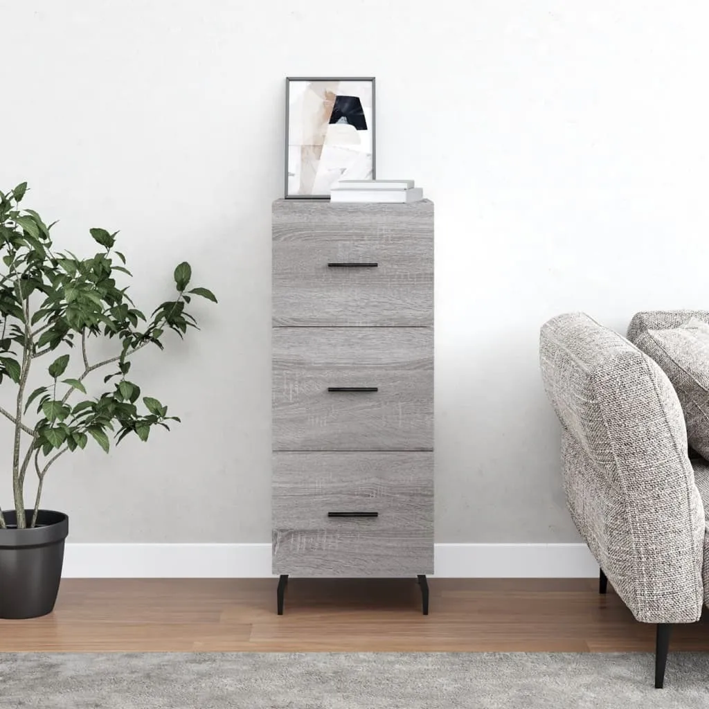 Credenza Maison Exclusive Legno Ligneo Grigio Sonoma 34x90 cm